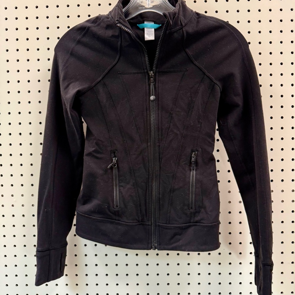 Ivivva by Lululemon Girls Black Knit Jacket 10 -Play condition-